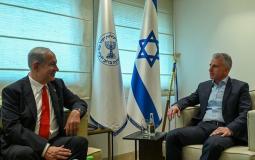 جانب من لقاء رئيس نتنياهو  مع رئيس الموساد