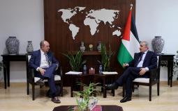 لقاء اشتية بالمبعوث الأمريكي هادي عمرو