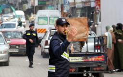 شرطي مرور في قطاع غزة