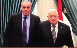 جانب من لقاء الرئيس عباس مع برئيس جامعة الإسراء في رام الله