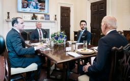 اجتماع العاهل الأردني مع الرئيس الأمريكي