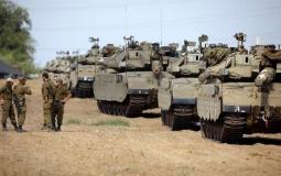آليات إسرائيلية قرب حدود غزة - توضيحية