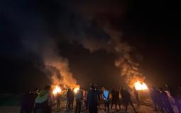 فعاليات الإرباك الليلي على حدود غزة