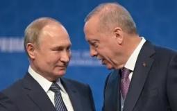الرئيس الروسي بوتين مع الرئيس التركي اردوغان