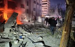 آثار القصف الإسرائيلي على دمشق