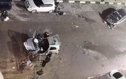 حادث تصادم مركبتين في رام الله