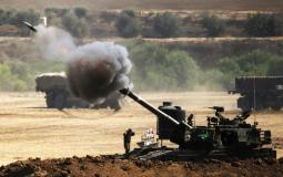 مدفعية الاحتلال الإسرائيلي على حدود غزة  - أرشيفية
