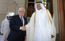 الرئيس عباس وأمير قطر