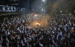 من المظاهرات والاحتجاجات الحاشدة في إسرائيل.. تصوير: "أ ب"