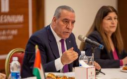 حسين الشيخ خلال لقاء البعثات الدبلوماسية العاملة في فلسطين