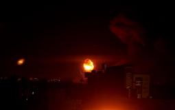 قصف أحد مواقع المقاومة في غزة الليلة