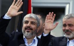 رئيس المكتب السياسي لحركة حماس إسماعيل هنية مع خالد مشعل - ارشيف