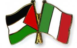 علمي فلسطين وإيطاليا