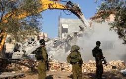 الاحتلال يهدم بركسين وغرفة زراعية في الخضر جنوب بيت لحم