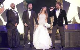 تامر حسنى في حفل زفاف هالة عمر