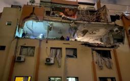 استهداف الشقة التي أدت لاستشهاد 3 أفراد من عائلة خصوان في غزة