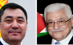 الرئيس عباس ورئيس قرقيزيا