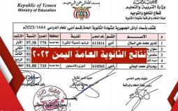 رابط نتائج الثانوية العامة 2023 اليمن ـ موقع وزارة التربية والتعليم