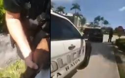 شرطي أمريكي يتعامل بعنف مع امرأة حامل