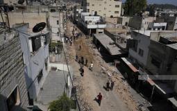 آثار الدمار الذي خلفه العدوان الإسرائيلي على مخيم جنين في شهر تموز الماضي