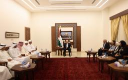 لقاء الرئيس عباس مع الوفد الكويتي
