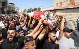 جماهير فلسطينية تشيع جثمان الشهيد عثمان أبو خرج في جنين