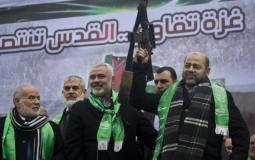 موسى أبو مرزوق مع إسماعيل هنية وقيادة حماس - أرشيف