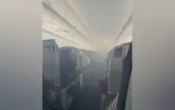 اندلاع حريق في طائرة