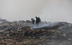حريق في مكب نفايات يهدد غزة بـ"كارثة صحية وبيئية"