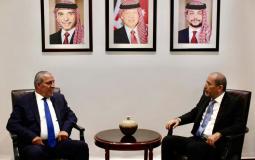لقاء حسين الشيخ مع وزير الخارجية الأردني الصفدي