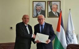 المالكي يتسلم نسخة من أوراق اعتماد سفير أذربيجان لدى فلسطين