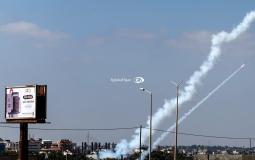 المقاومة في غزة تجري تجربة صاروخية تجاه البحر / ارشيف