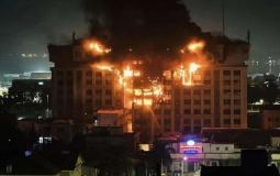 إصابات في حريق هائل بمقر مديرية الأمن في الإسماعيلية
