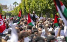 مسيرة حاشدة في تونس دعما لغزة