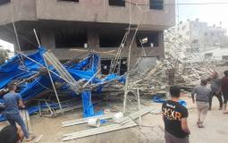 إصابة عدد من العمال في انهيار "بقوم بناء" غرب غزة