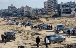 فلسطينيون نازحون من قطاع غزة