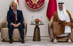 رئيس مصر وأمير قطر يبحثان هاتفياً الوساطة المشتركة لوقف النار في غزة