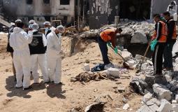 فريق حكومي في غزة يبدأ انتشال جثامين شهداء الحرب الإسرائيلية