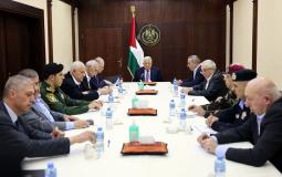 الرئيس عباس يجتمع مع قادة الأجهزة الأمنية