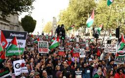 تظاهرة في لندن للمطالبة بوقف المجازر الإسرائيلية في غزة