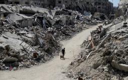 من آثار الدمار في قطاع غزة جراء العدوان الإسرائيلي
