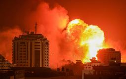 قصف جوي عنيف على مدينة غزة