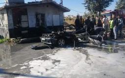 قصف سيارة على طريق القنيطرة