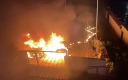 حرق مركبات في رام الله