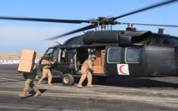 مروحيات أردنية تحمل مساعدات إلى غزة