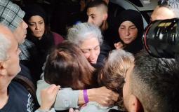 لحظة الإفراج عن الأسيرة القائدة خالدة جرار