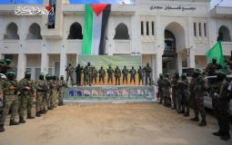 من مكان تسليم أسيرات إسرائيليات أفرج عنهن الأيام الماضية في ميدان فلسطين "الساحة" وسط غزة