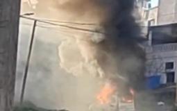 قصف مركبة في الحي الشرقي بمدينة جنين