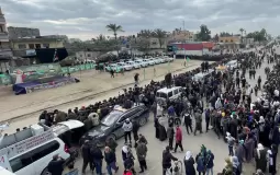 مكان تسليم الأسرى في دير البلح وسط قطاع غزة