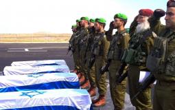 استلام جثث الإسرائيليين من غزة
